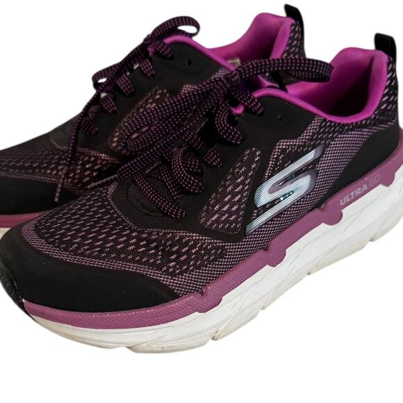 SKECHERS Purple Black Go Run Goga Mat Comfort Shoes SZ 6 - Picture 9 of 10